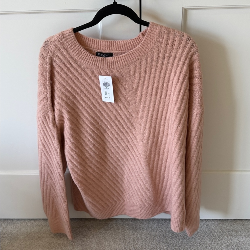 Pink Ribbed Sweater
